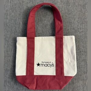 Macy's The Beauty of Macys Mini Tote Shopping Lunch Canvas Bag New